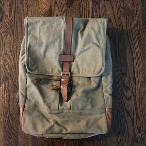 Men’s Florsheim Green Canvas Backpack